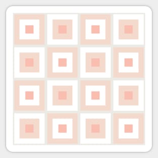 Pink Checkered Pattern Sticker